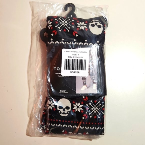 ❤️NWT VINTAGE TORRID LEGGING - SKULL FAIR ISLE SNOWFLAKE - PLUS SIZE CHRISTMAS - Picture 9 of 14